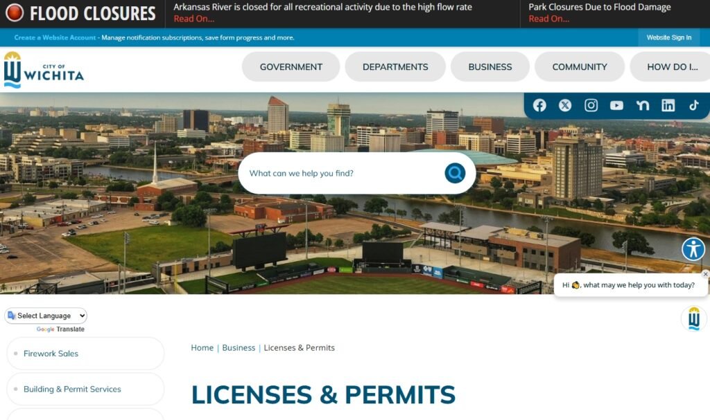 Licenses and Permits for City of Wichita