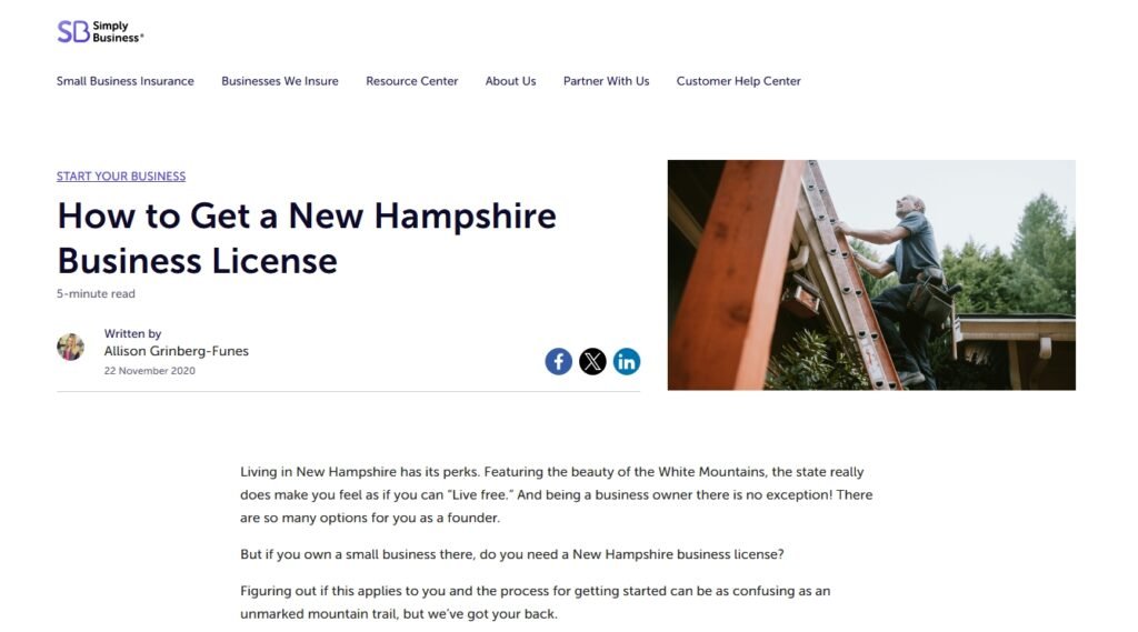 How to get a New Hampshire Business License?