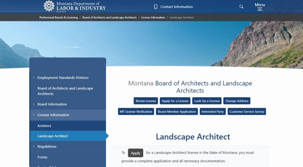 Montana Board of Architects and Landscape Architects