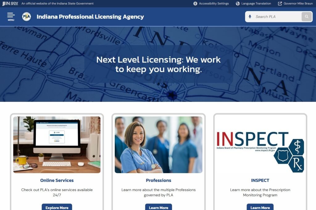 Indiana Professional Licensing Agency