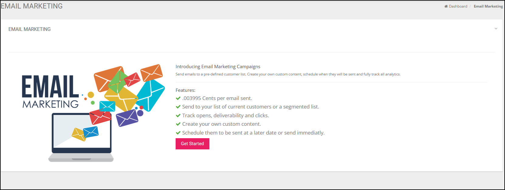 projectquoting email marketing feature