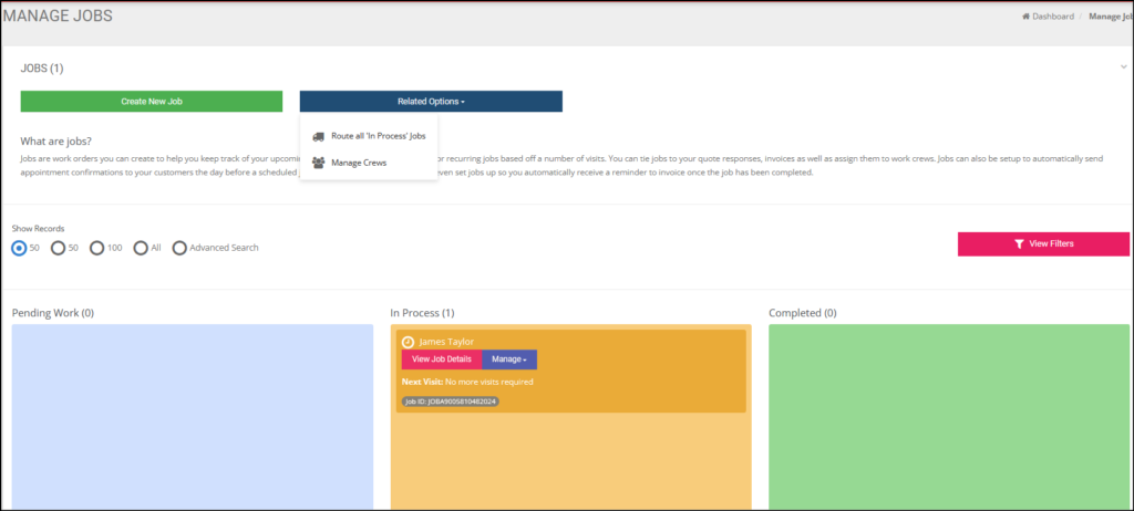 projectquoting schedule manage jobs