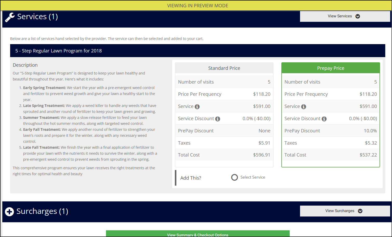 projectquoting services quote preview