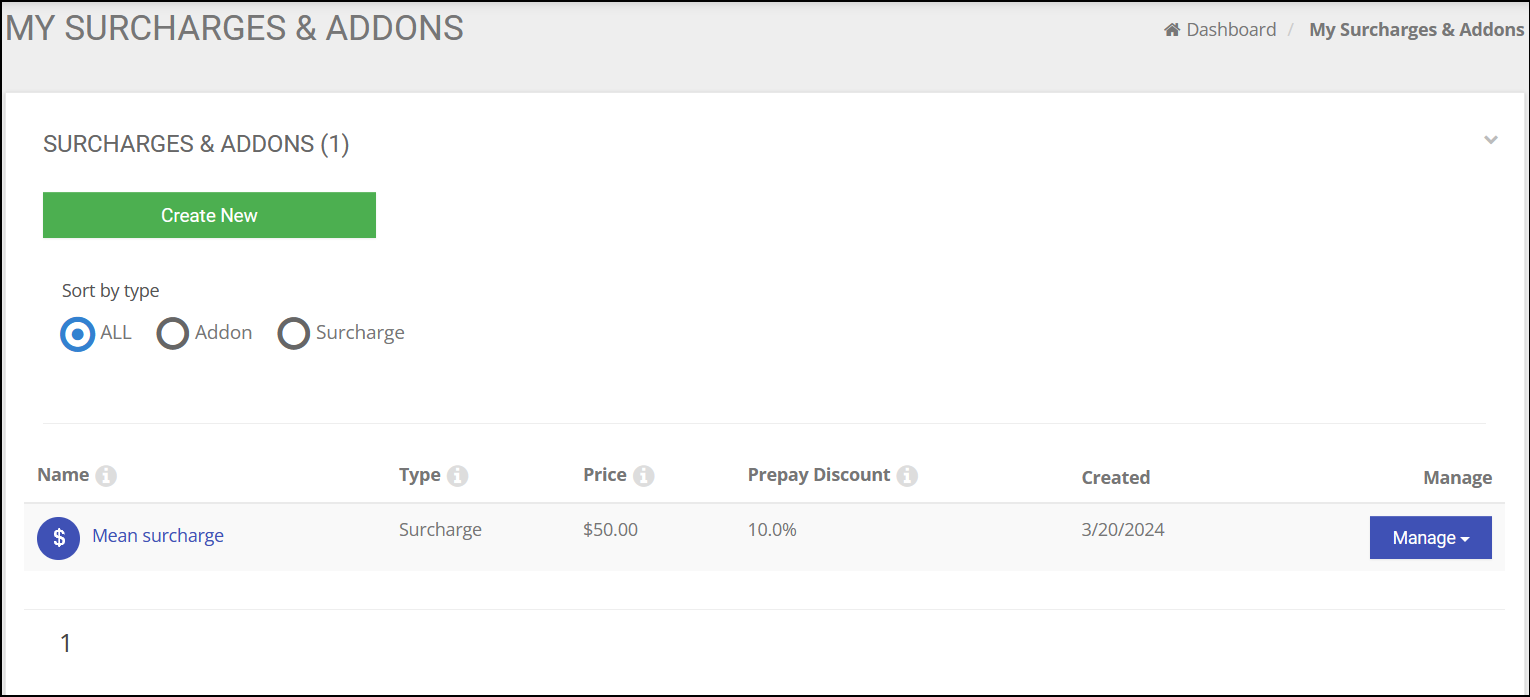 projectquoting surcharges addons