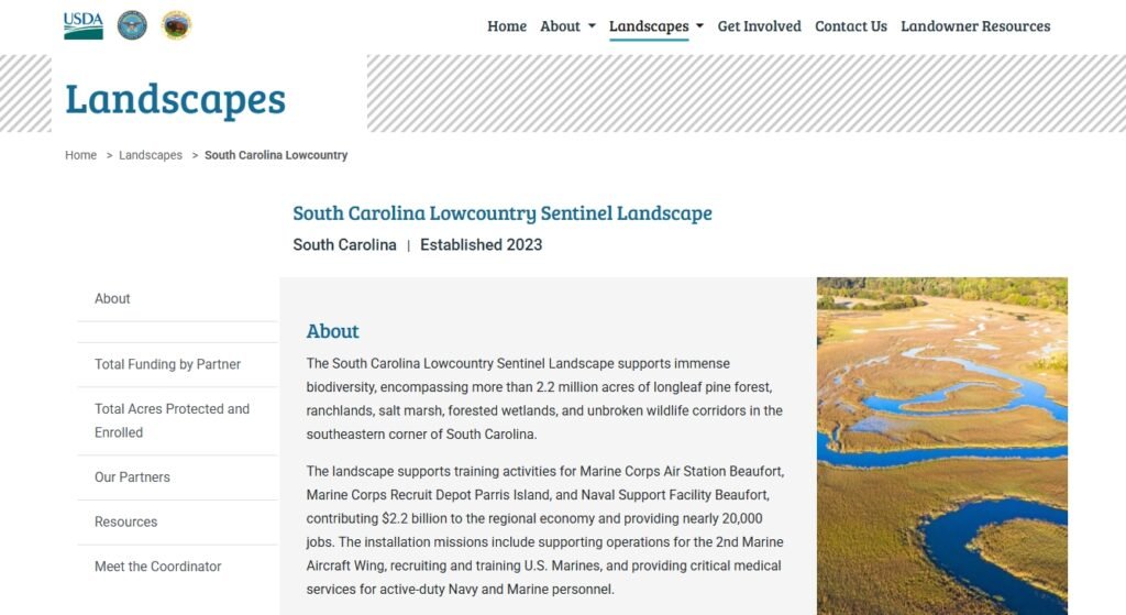 South Carolina Lowcountry Sentinel Landscape