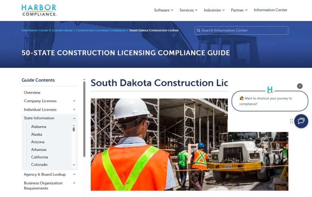 South Dakota Construction License