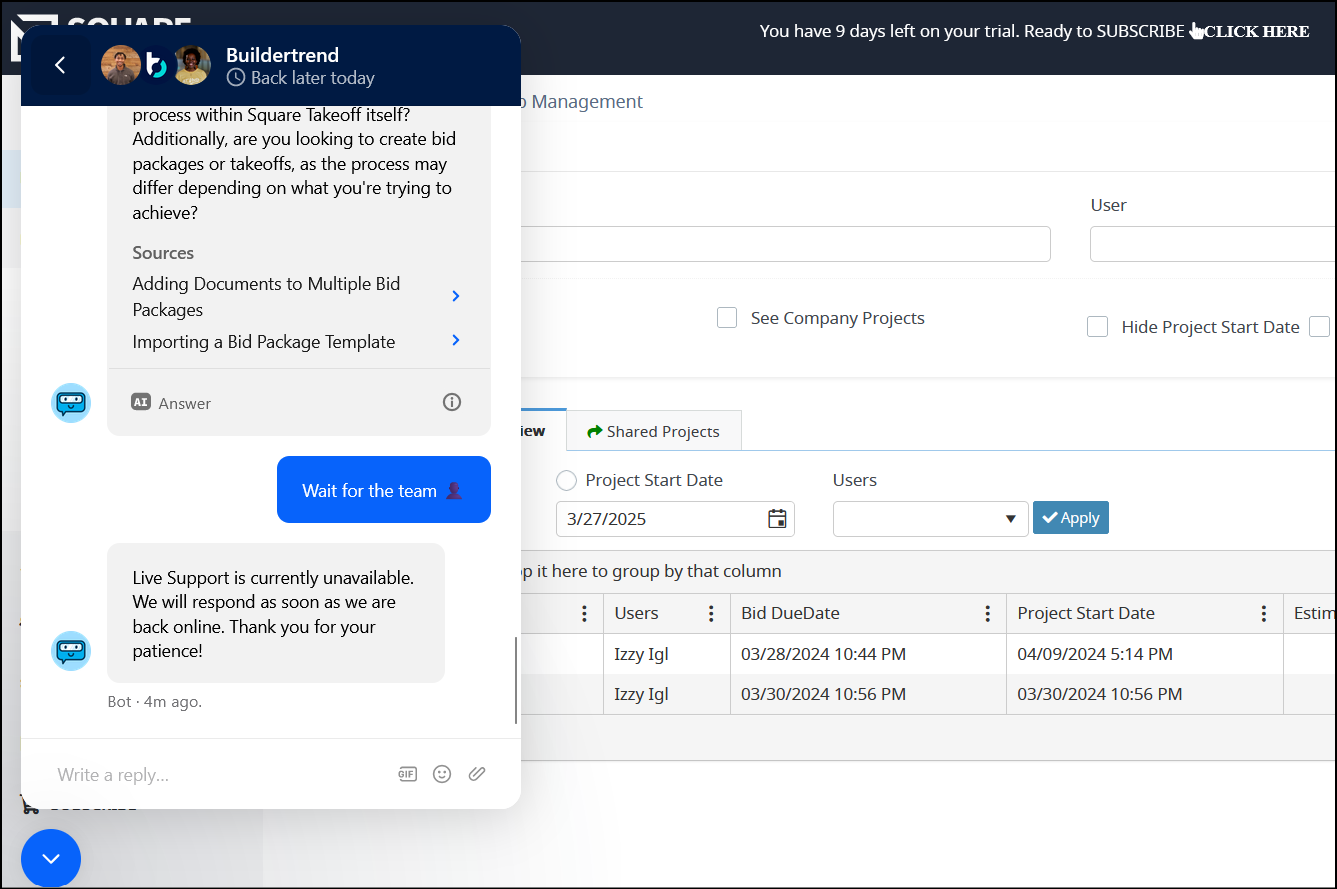 Live Chat support is not available 24/7