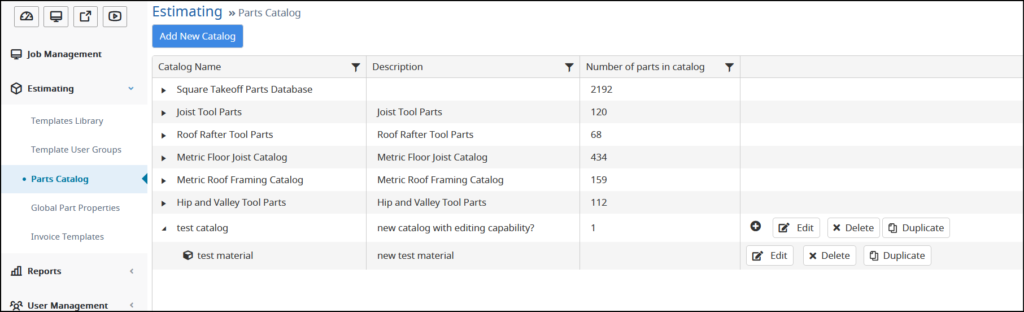 square takeoff parts catalogue