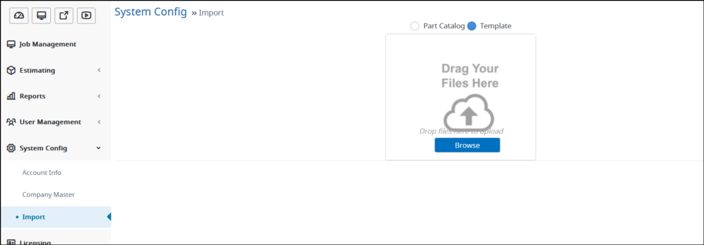 square takeoff parts catalogue import