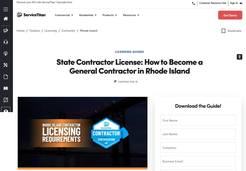 State Contractor License in Rhode Island